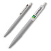 XD COLLECTION Druckkugelschreiber X3 mit Smooth-Touch, blaue Mine, grau/weiß XD COLLECTION Druckkugelschreiber X3 mit Smooth-Touch, blaue Mine, grau/weiß